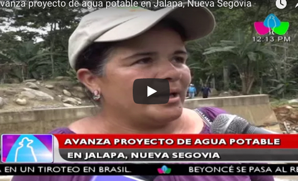 Avanza proyecto de agua potable en Jalapa, Nueva Segovia