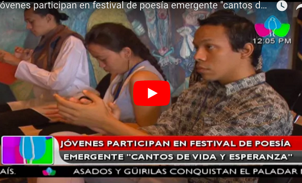 Jóvenes participan en festival de poesía emergente "cantos de vida y esperanza"