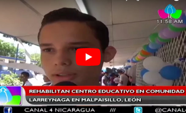 Rehabilitan centro educativo en comunidad Larreynaga en Malpaisillo, León