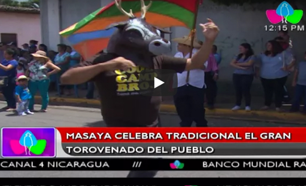 Masaya celebra tradicional Torovenado del pueblo