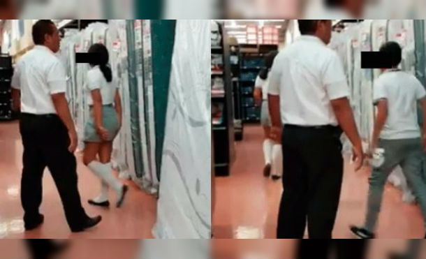 Graban a estudiantes de primaria "teniendo relaciones" en un supermercado.