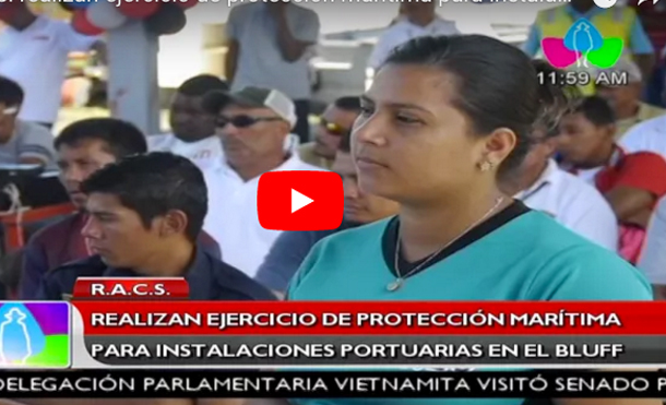 R.A.C.S: realizan ejercicio de protección marítimas para instalaciones portuarias en el Bluff