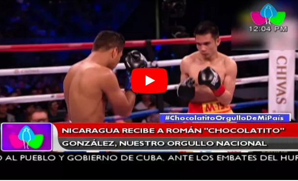 Nicaragua recibe a Román “chocolatito” González , nuestro orgullo nacional