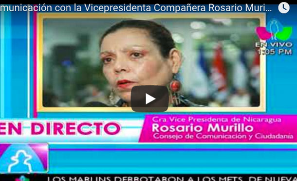 Comunicación con la Vicepresidenta Compañera Rosario Murillo 19 Septiembre 2017