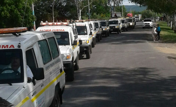 Llegan 14 ambulancias nuevas y equipadas al departamento de Matagalpa