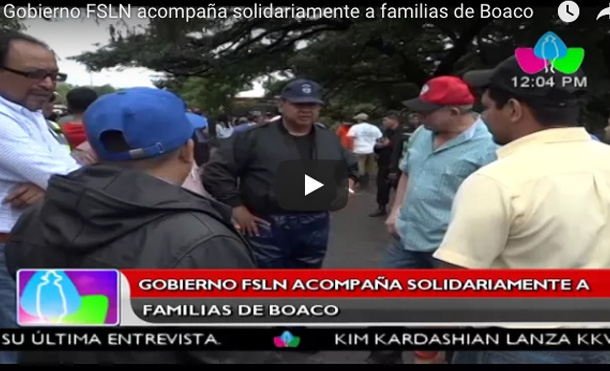 Gobierno FSLN acompaña solidariamente a familias de Boaco