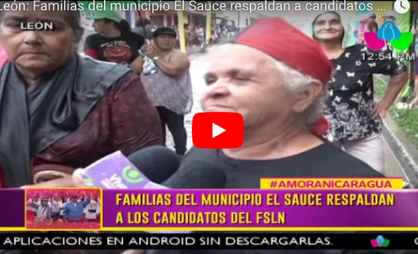 León: Familias del municipio El Sauce respaldan a candidatos del FSLN