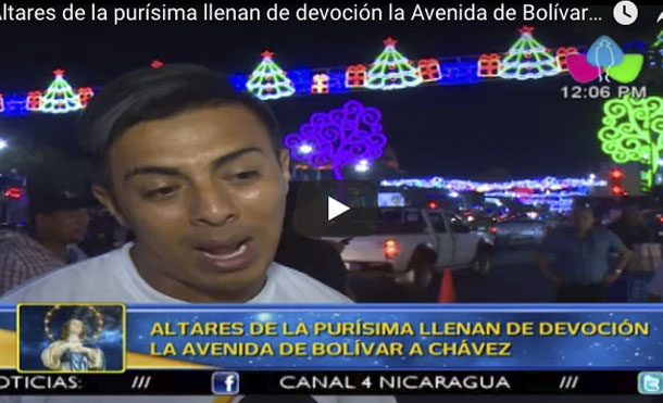 Altares de la purísima llenan de devoción la Avenida de Bolívar a Chávez