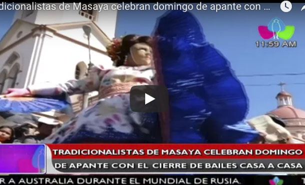 Tradicionalistas de Masaya celebran domingo de apante con el cierre de bailes casa a casa