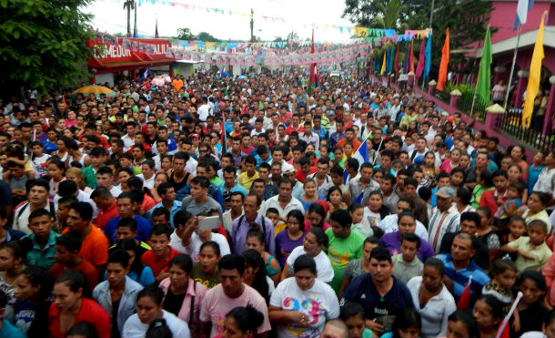 Impresionante cierre de campaña del Frente Sandinista en Nueva Guinea