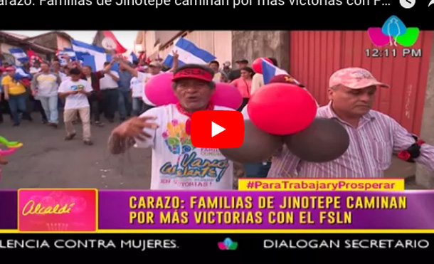 Carazo: Familias de Jinotepe caminan por más victorias con FSLN