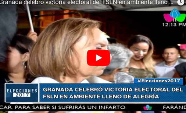 Granada celebró victoria electoral del FSLN en ambiente lleno de alegría