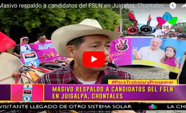 Masivo respaldo a candidatos del FSLN en Juigalpa, Chontales