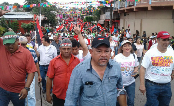 Juigalpa de desborda en paz, amor y unidad en respaldo a candidatos del FSLN