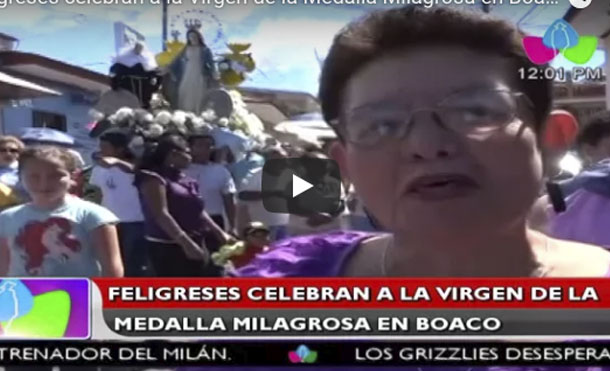 Feligreses celebran a la Virgen de la Medalla Milagrosa en Boaco