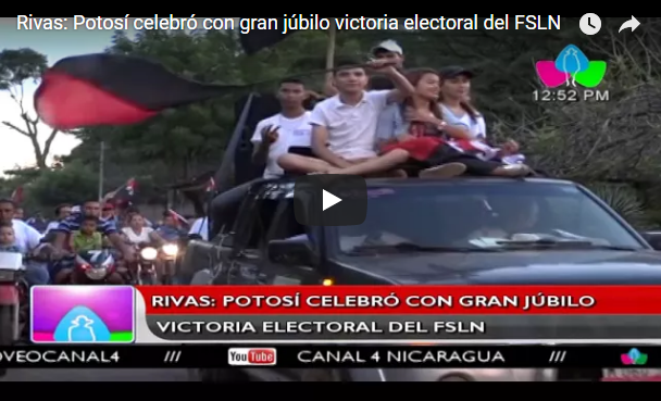 Rivas: Potosí celebró con gran júbilo victoria electoral del FSLN