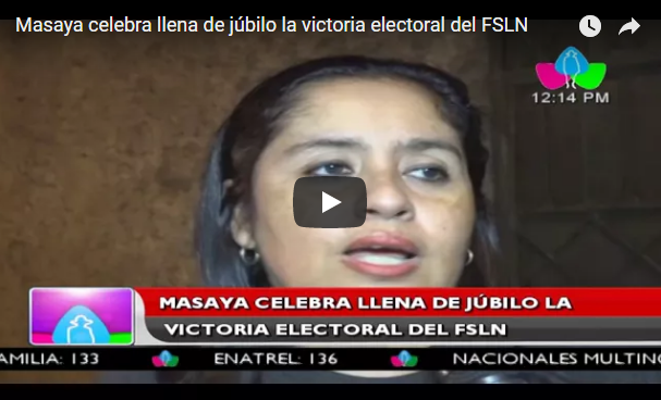 Masaya celebra llena de júbilo la victoria electoral del FSLN