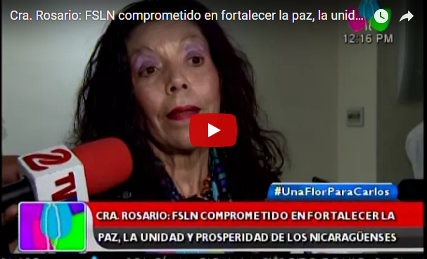 Cra. Rosario: FSLN comprometido en fortalecer la paz, la unidad y prosperidad de los nicaragüenses