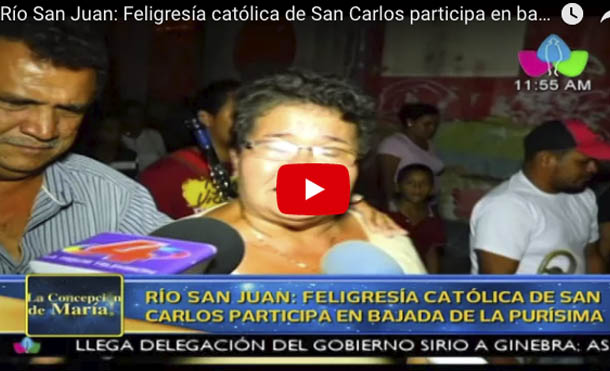 Río San Juan: Feligresía católica de San Carlos participa en bajada de la purísima