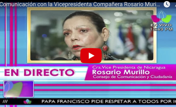 Comunicación con la Vicepresidenta Compañera Rosario Murillo, 29 de Noviembre 2017