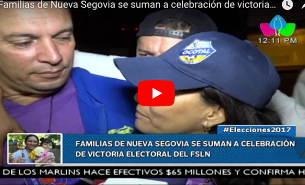 Familias de Nueva Segovia se suman a celebración de victoria electoral del FSLN