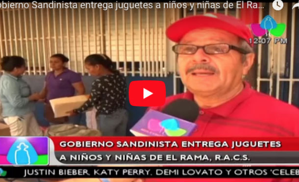 Gobierno Sandinista entrega juguetes a niños y niñas de El Rama, R.A.C.S