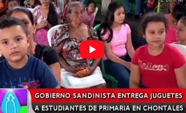 Gobierno Sandinista entrega juguetes a estudiantes de primaria en Chontales