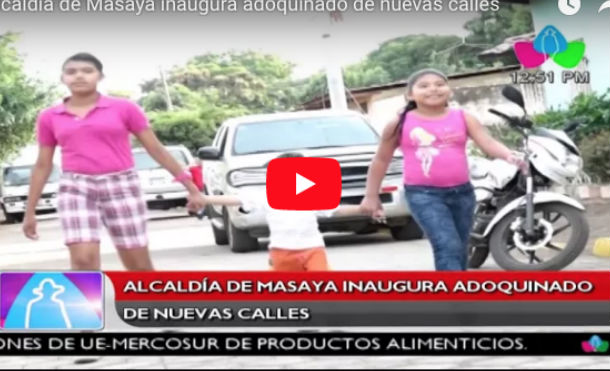 Alcaldía de Masaya inaugura adoquinado de nuevas calles