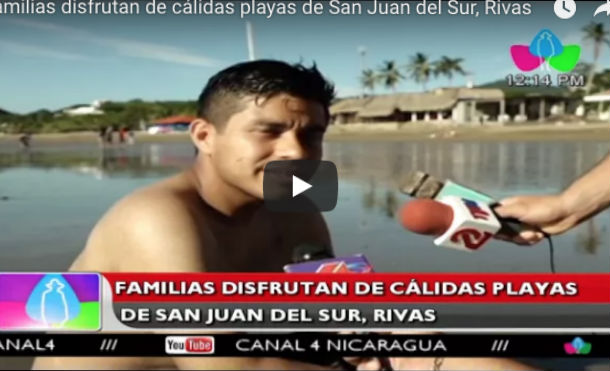 Familias disfrutan de cálidas playas de San Juan del Sur, Rivas