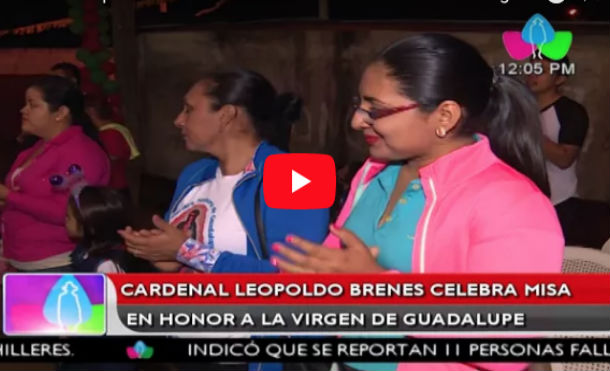 Cardenal Leopoldo Brenes celebra misa en honor a la Virgen de Guadalupe