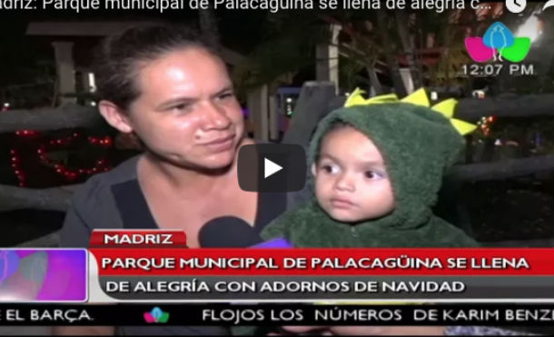 Madriz: Parque municipal de Palacagüina se llena de alegría con adornos de navidad