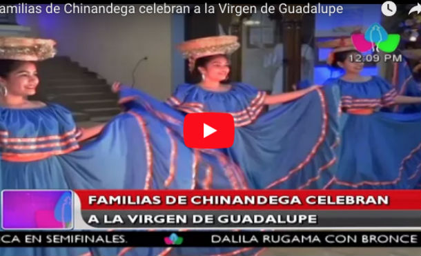 Familias de Chinandega celebran a la Virgen de Guadalupe