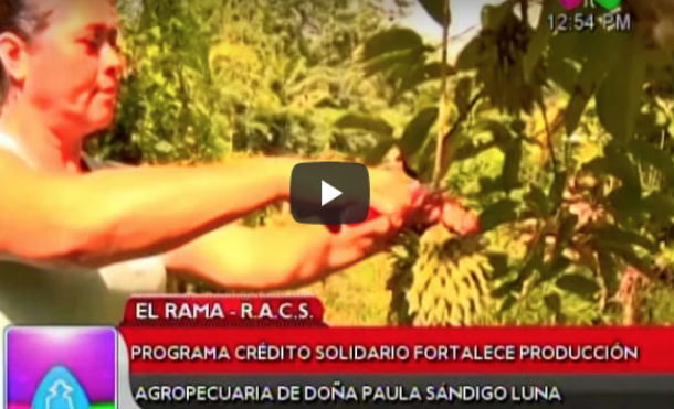 El Rama: Programa Crédito Solidario fortalece producción agropecuaria de doña Paula Sándigo Luna