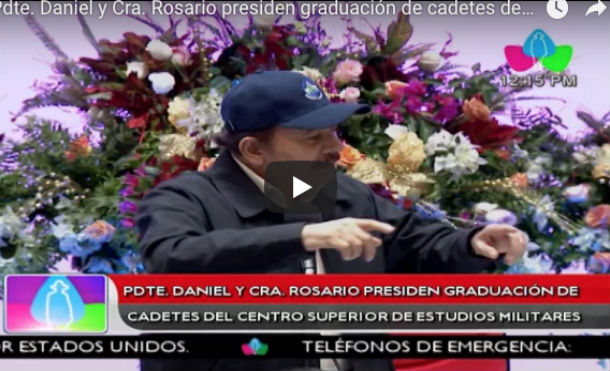 Pdte. Daniel y Cra. Rosario presiden graduación de cadetes del centro superior de estudios militares