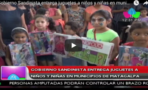 Gobierno Sandinista entrega juguetes a niños y niñas en municipio de Matagalpa