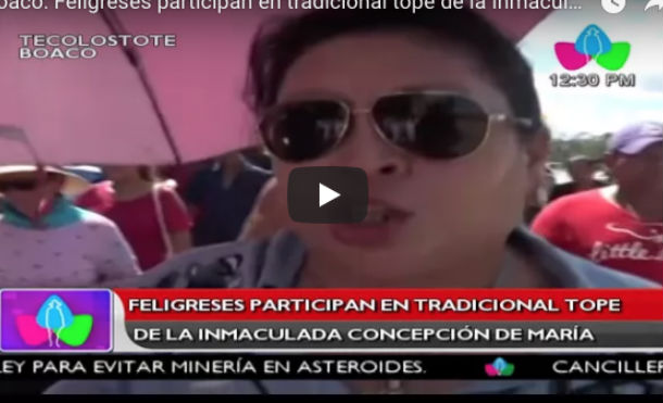 Boaco: Feligreses participan en tradicional tope de la Inmaculada Concepción de María