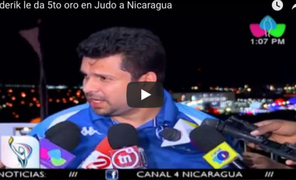 Frederik le da 5to oro en Judo a Nicaragua