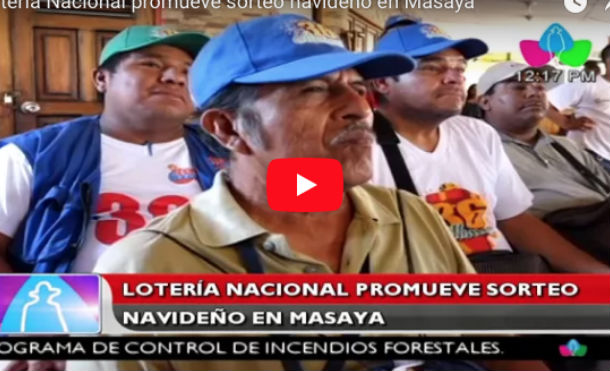 Lotería Nacional promueve sorteo navideño en Masaya