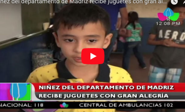 Niñez del departamento de Madriz recibe juguetes con gran alegría