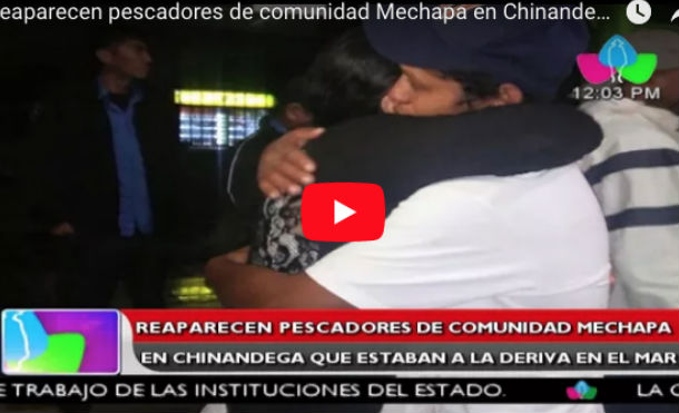 Reaparecen pescadores de comunidad Mechapa en Chinandega que estaban a la deriva del mar