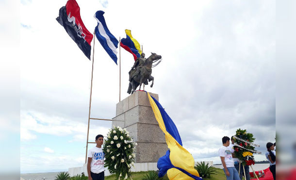 Nicaragua rinde homenaje al libertador Simón Bolívar en el 187 aniversario del tránsito a la inmortalidad