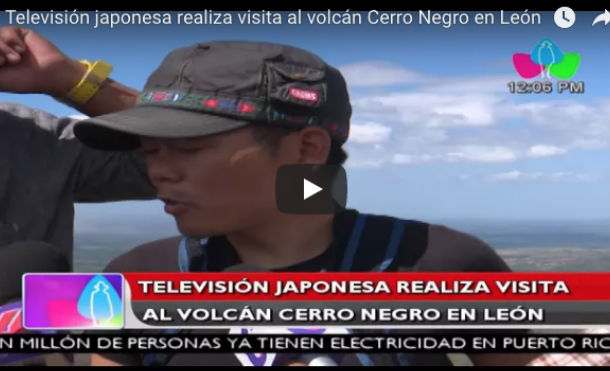 Televisión japonesa realiza visita al volcán Cerro Negro en León