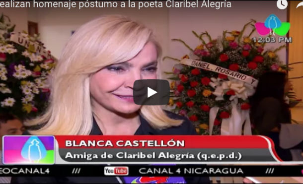 Realizan homenaje póstumo a la poeta Claribel Alegría