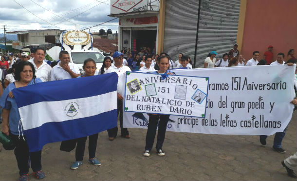 El Tuma- La Dalia festeja el 151 aniversario del natalicio del poeta nicaragüense, Rubén Darío