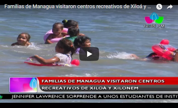 Familias de Managua visitaron centros recreativos de Xiloá y Xilonem