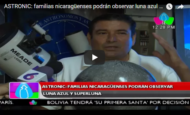 ASTRONIC: familias nicaragüenses podrán observar luna azul y superluna