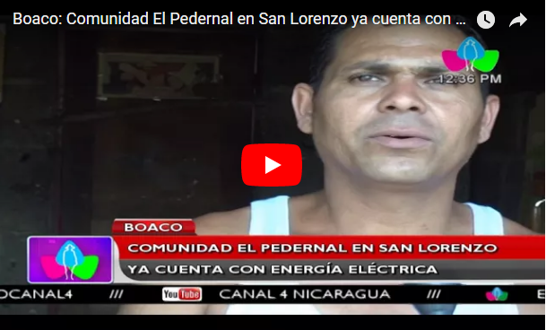 Boaco: Comunidad El Pedernal en San Lorenzo ya cuenta con energía eléctrica