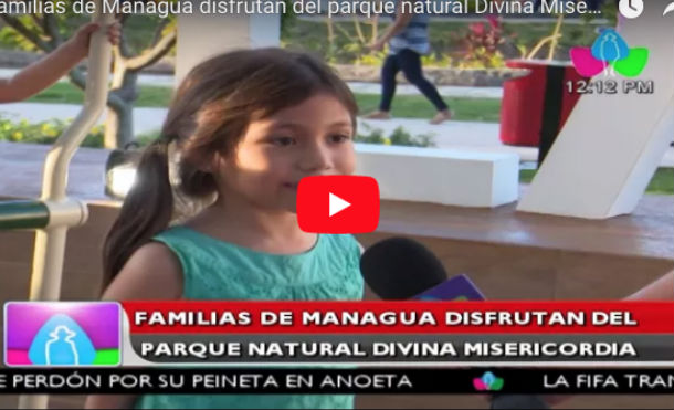 Familias de Managua disfrutan del parque natural Divina Misericordia