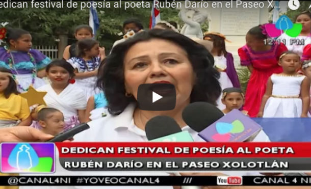 Dedican festival de poesía al poeta Rubén Darío en el Paseo Xolotlán