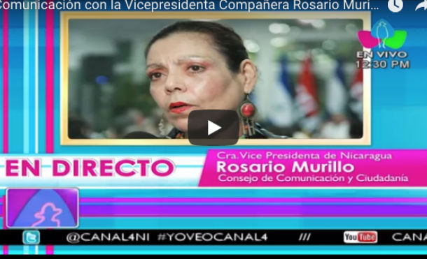 Comunicación con la Vicepresidenta Compañera Rosario Murillo, 12 de Enero 2018